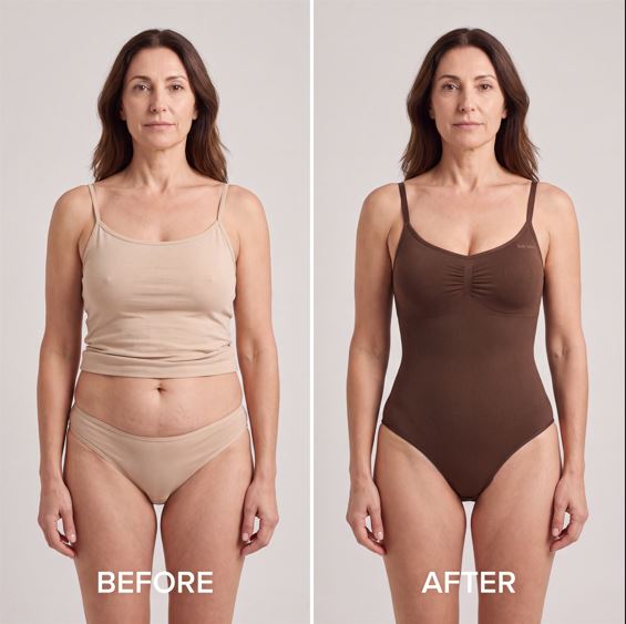 Body Modellante con Spallini Regolabili, Sostiene e Modella i Fianchi
