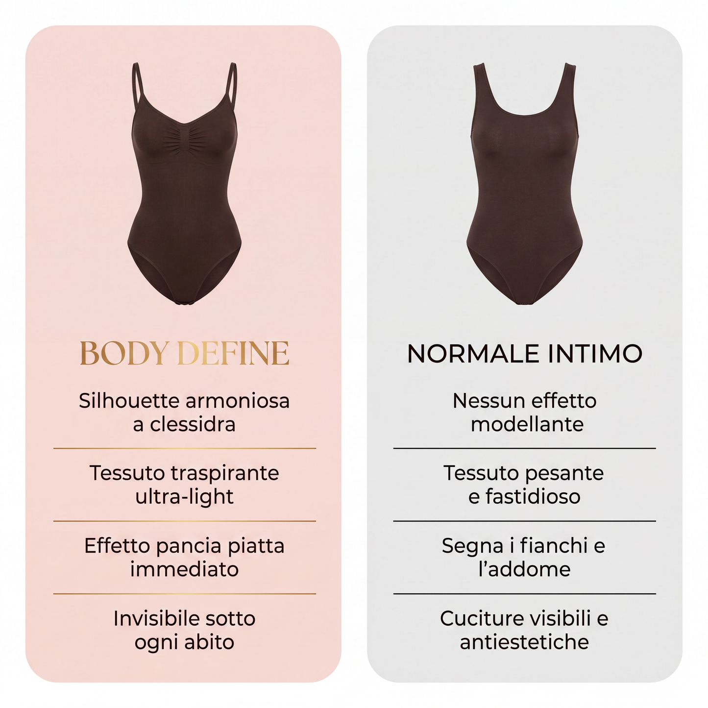 Body Modellante con Spallini Regolabili, Sostiene e Modella i Fianchi