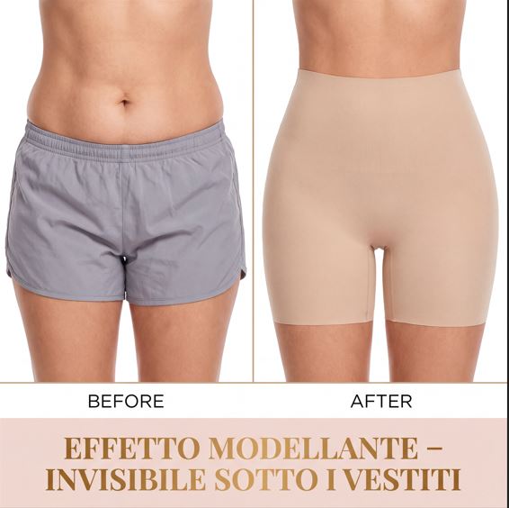 Guaina Modellante Push Up, Pantaloncino Contenitivo Senza Cuciture per Pancia Piatta e Glutei Scolpiti