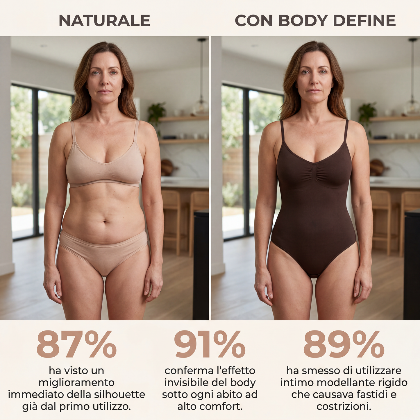 Body Modellante con Spallini Regolabili, Sostiene e Modella i Fianchi